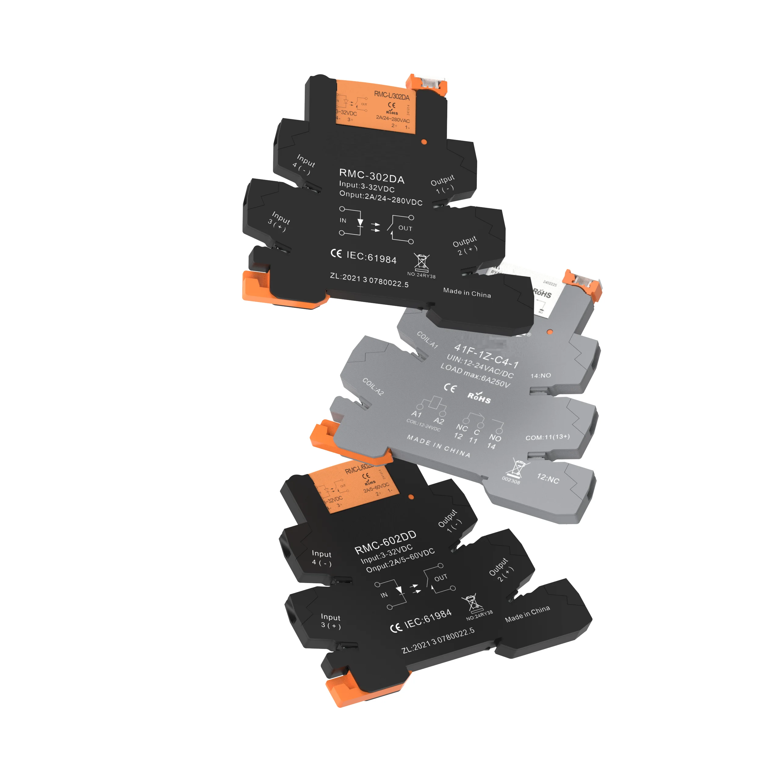 DIN Rail Mount SSR Relay Base 8A 6-24VDC 250VAC 4000VAC Isolation Finger Protection CE RoHS Compliant Miniature Size for PLC