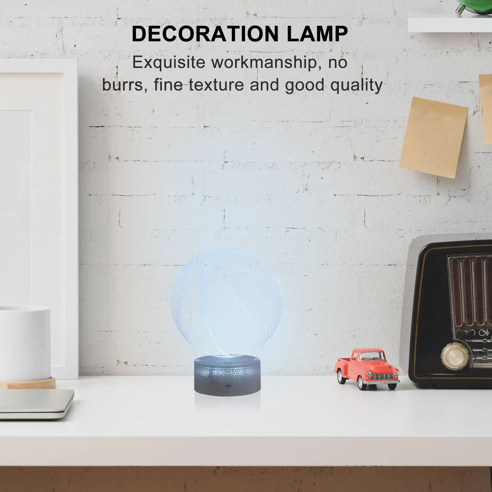 

Набор из 3-х светодиодных ночников в форме баскетбольного мяча, сменные, съемные, прикроватные светильники, креативное украшение для рабочего стола, стильный 3D-дизайн, сенсорное управление