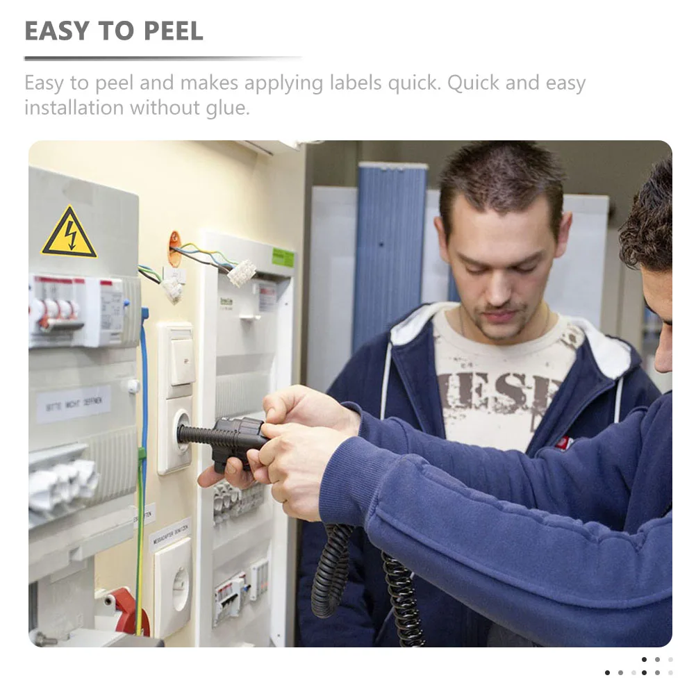 25 Sheets Electric Shock Warning Sticker Easy Peel Quick Install Electric Panel Labels Caution Safety Decals for Indoor Outdoor