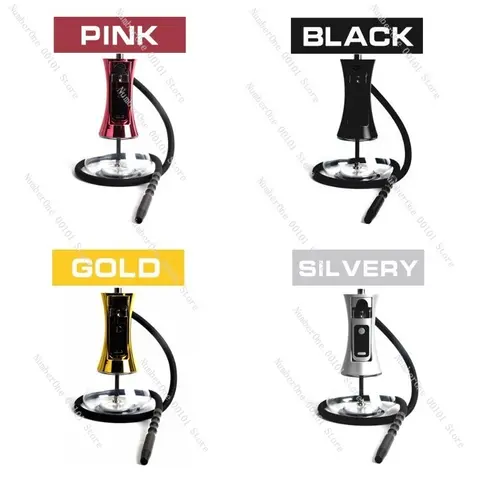 Rechargeable Smart LED Electronic Hookah, Oil-Fillable Portable Shisha Pen, Adjustable Vape Device, Cross-Border Factory Direct