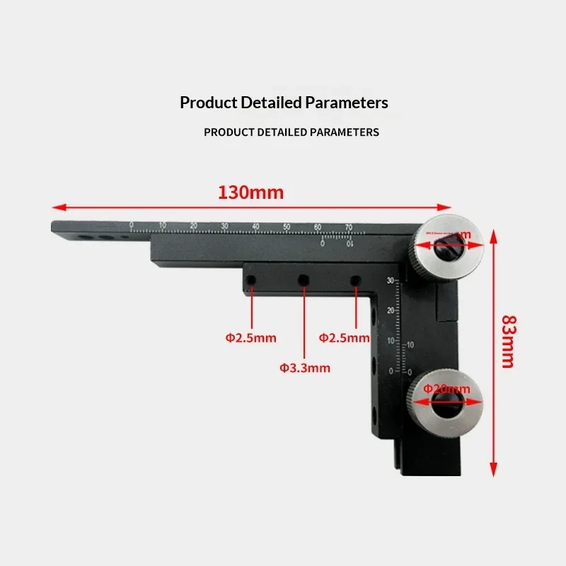 Precision Microscope Movable Caliper Metal Adjustable Up Down with Scale Lab Microscope Accessory Mechanical Stage Ruler Tool