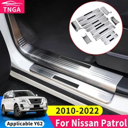 2012-2021 For Nissan Patrol Y62 Interior Decoration Accessories Stainless Steel Threshold Guard Plate, Door Sill Panel 2020 2019