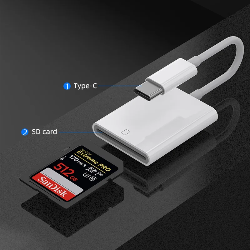 

Type-C Card Reader, Mobile Phone, Tablet, Memory, TF Card, Camera, High-speed Card Reader, All-in-one OTG Adapter Cable