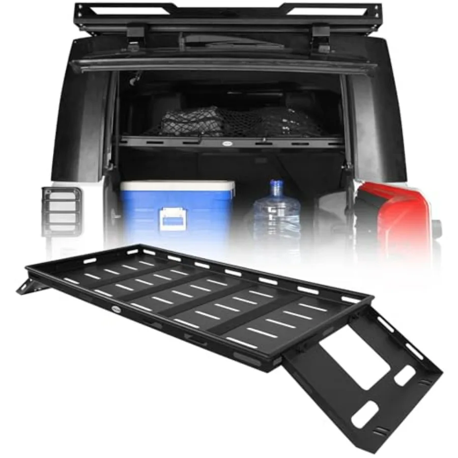 

Rear Trunk Cargo Rack Shelf Interior Storage Basket Luggage Carrier Tray for 20072025 Jeep Wrangler JK JL Unlimited 4Door Hardt