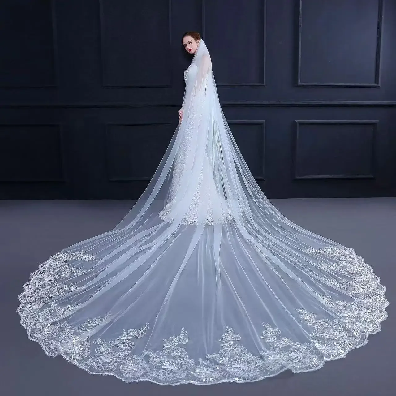 Customized Veil, Handcrafted by Designers. You Can Also Send Your Pictures and We Will Make a Veil for You
