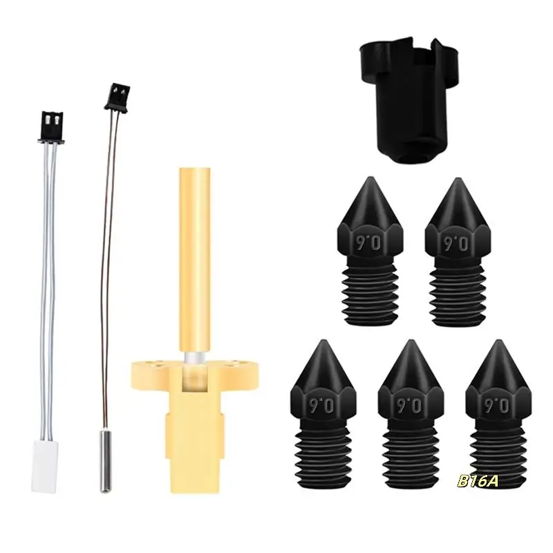 

Комплект Hotend Forir3 V2, сопла из закаленной стали Ntc100k, термистор, нагревательная трубка, блок нагревателя горла, детали 3D-принтера 0,6 мм