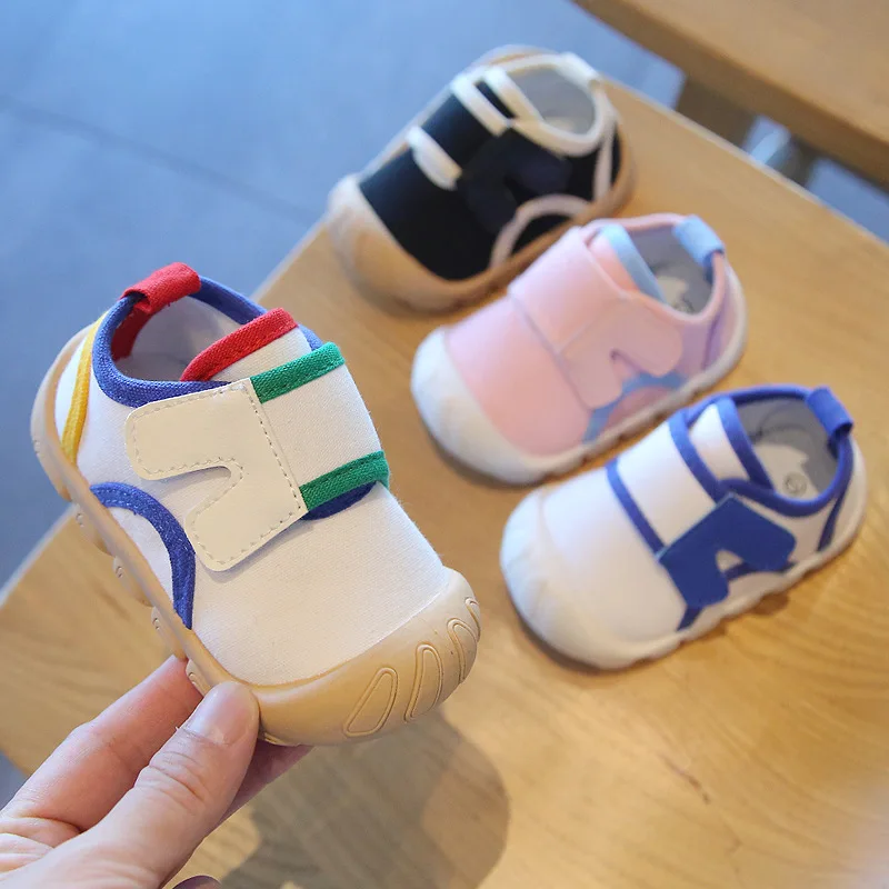 Spring and Autumn Baby Toddler Shoes 0-1 1 3 Years Old Boys and Girls Soft Bottom Breathable Infant Non-Slip Cloth Shoes Tight