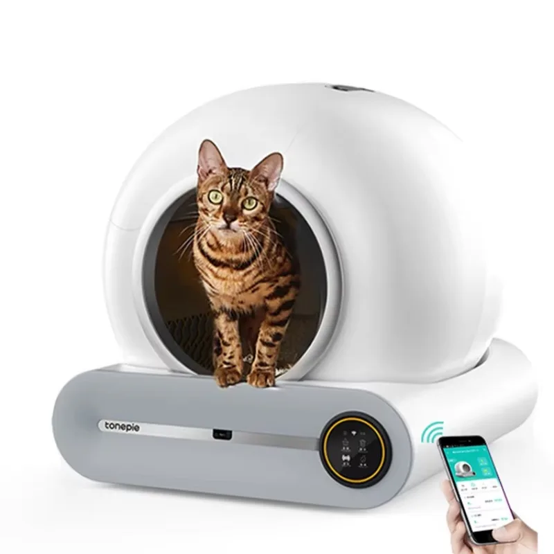 Modern Large Closed Sami Automatic Self-clean Toilet Seat Hidden Cat Litter Box For Cats Deodorizing Cat Litter Boxes Art Deco