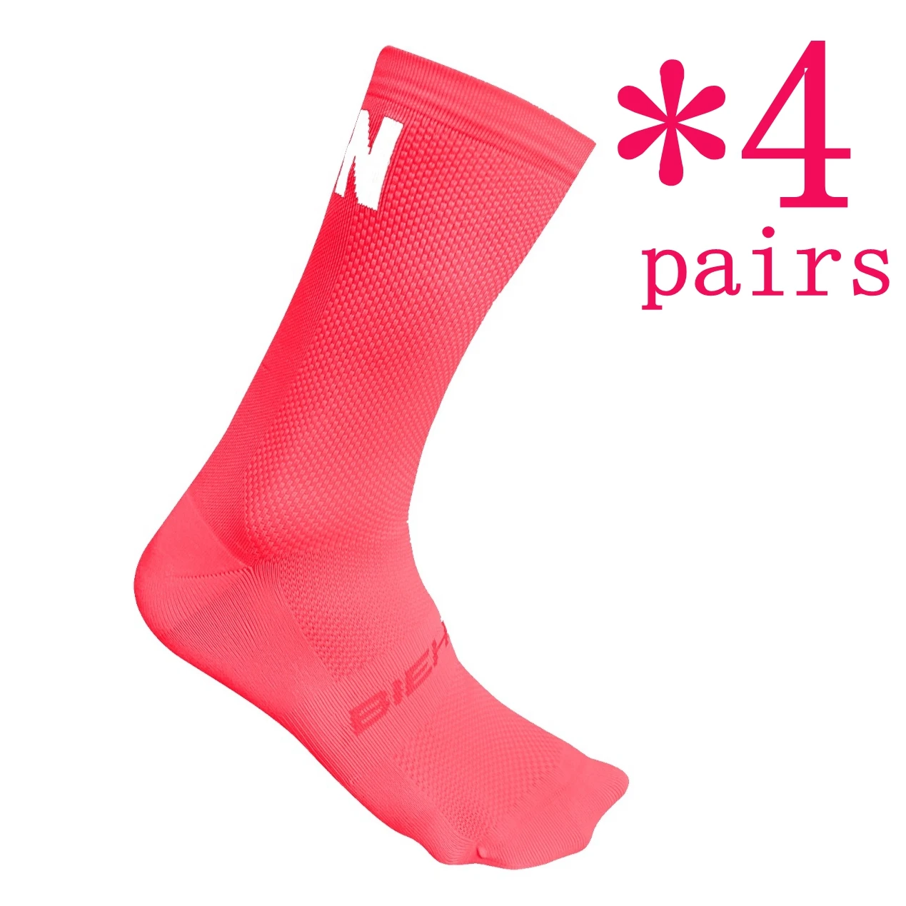 4 pairs a lot  SYN Pink Purple Color 36-42cm Women Cycling Socks Bicycle Running Sports MTB Riding Socks