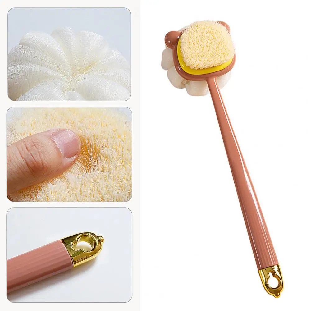 

Shower Bath Brush Long Handle Exfoliating Back Scrubber for Shower with Anti-slip Design Double-sided Bath for Elderly for Body