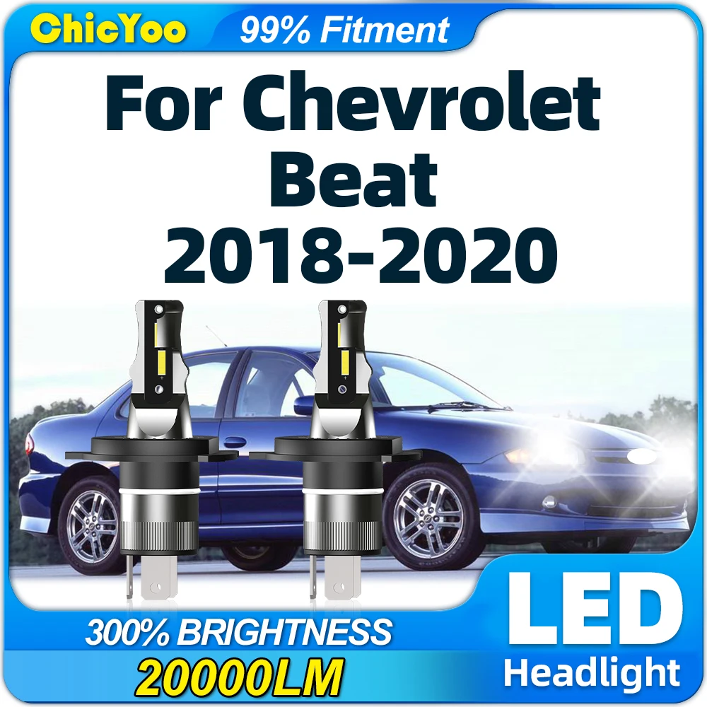 

20000LM H4 LED Headlight 120W 3570 CSP Chips Car Lights 6000K White 12V Plug And Play For Chevrolet Beat 2018 2019 2020