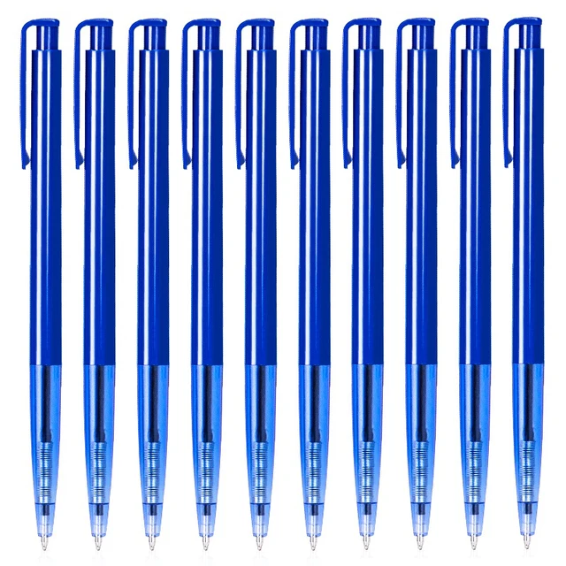 Zestaw długopisów DELI-Bullet Tip, Fine Point 0,7 mm, niebieski tusz, artykuły biurowe i szkolne, artykuły papiernicze