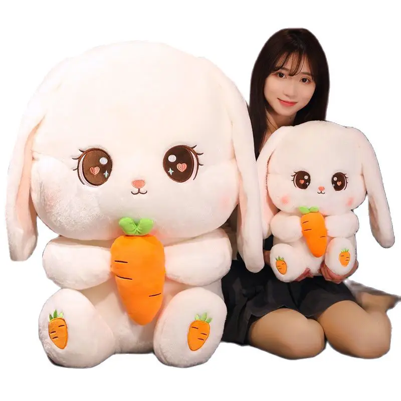 

80cm Big Size Kawaii Carrot Rabbit Plush Toy Stuffed Animal Bunny Soft Doll Pillow Kids Toys Birthday Christmas Gift for Girl