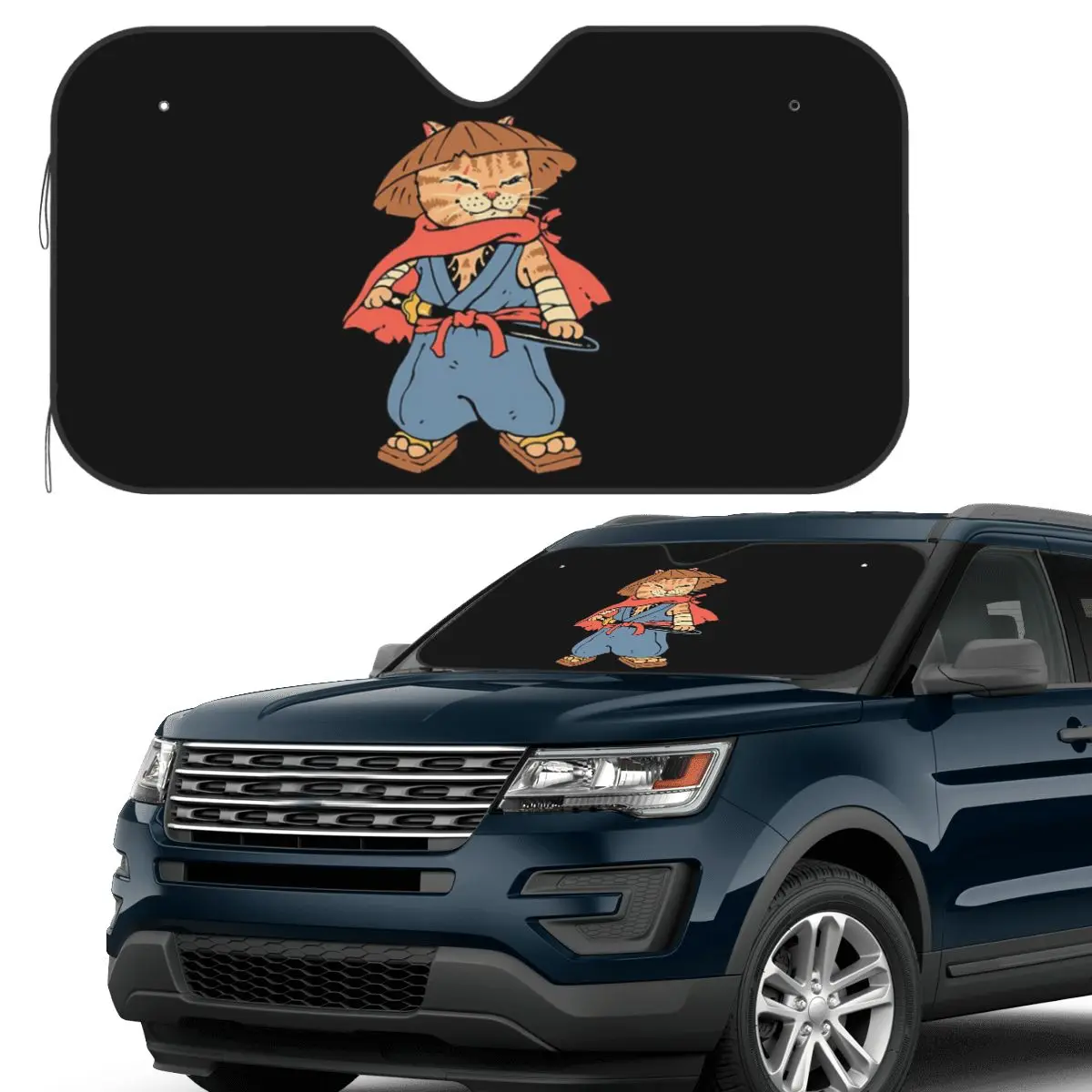 

Catana Cats Ретро самурай Якуза держатель солнцезащитный козырек лобовое стекло автомобиля переднее лобовое стекло окно солнцезащитный козырек аксессуары чехлы