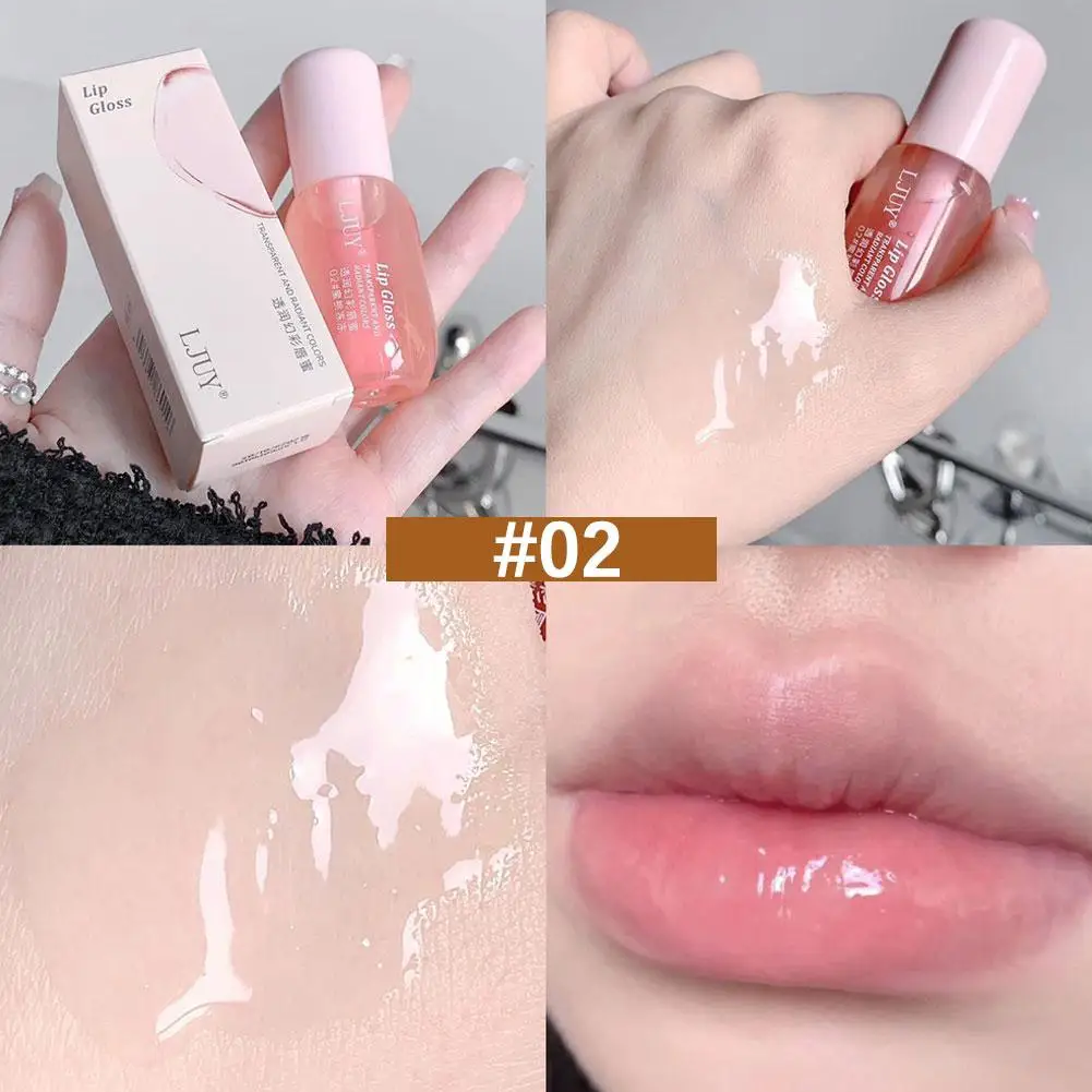 Gelatina di cristallo di frutta olio per labbra idratante vetro trasparente trasparente Lip Lip Plumping cosmetici siero trucco Gloss cura labbra grassoccio G7M8