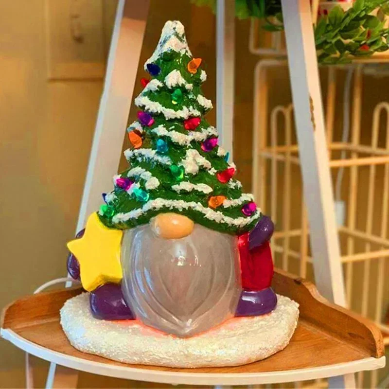 

Newest Christmas Decoration Resin Gnome Xmas Tree Figurines Statue Ornaments Creative Dwarf Miniatures Desktop Decoration Crafts