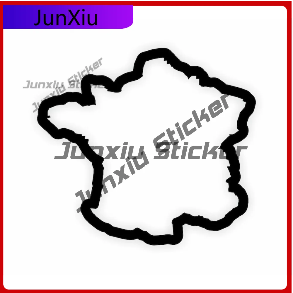 

France Outline Sticker Premium Vehicle Sticker For Helmet Boat Weatherproof Decoration Auto Accessories Exterior Vinyl Decal