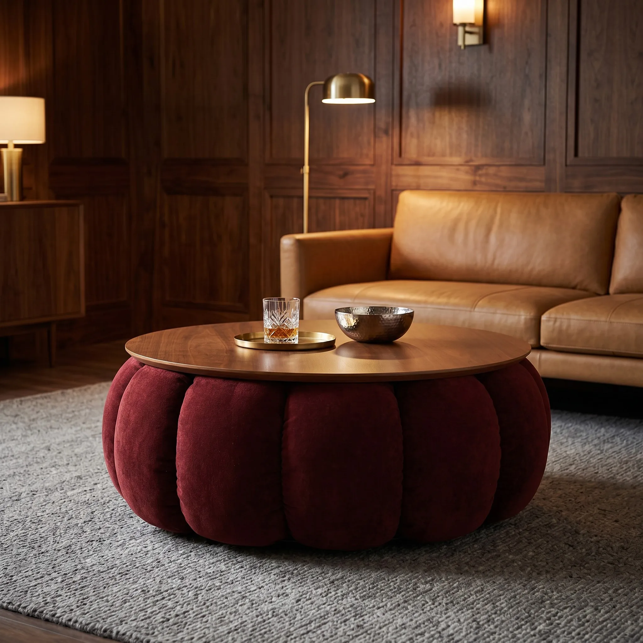 #Modern New Compressed High-Density Spenge Filling Wood Cover Coffee Table Modular Fabric Storage Table Livingroom Box Packaging
