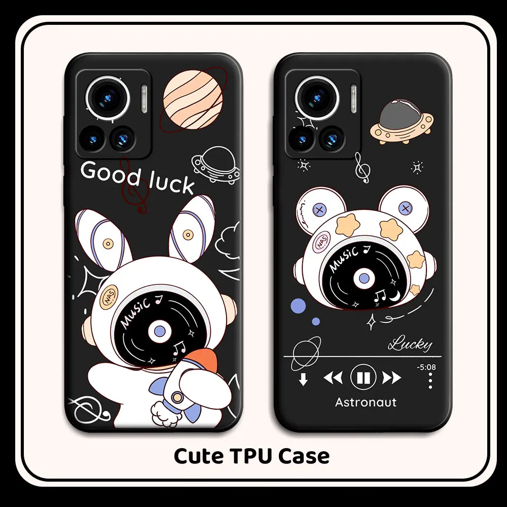 For Moto X30 X40 S30 Pro Case For Motorola Moto S30 Pro MotoX40 Stacking Tiger Astronaut Smile Soft Silicone Phone Cover Fundas