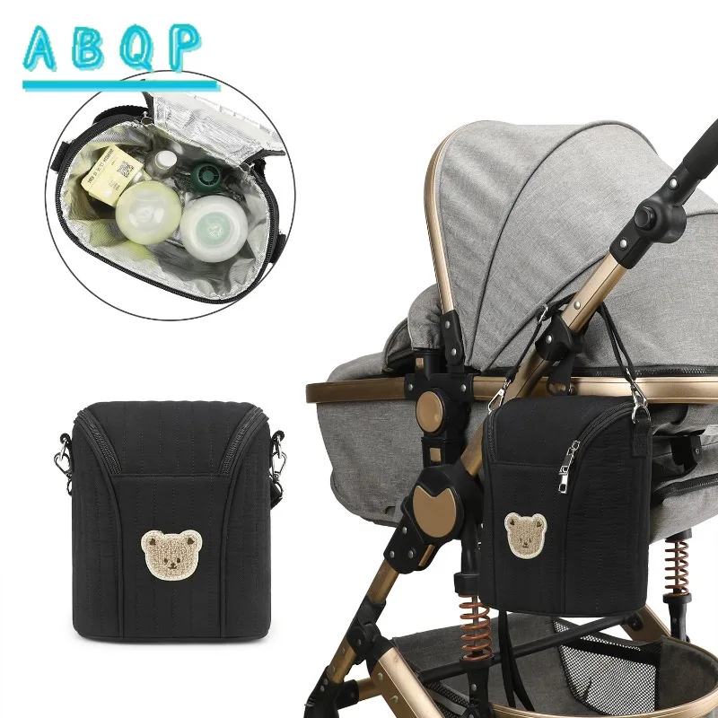 New Baby Stroller Bag Cartoon Portable Fashionable Stroller Bag Large Capacity Insulated Bottle Storage Bag High Quality