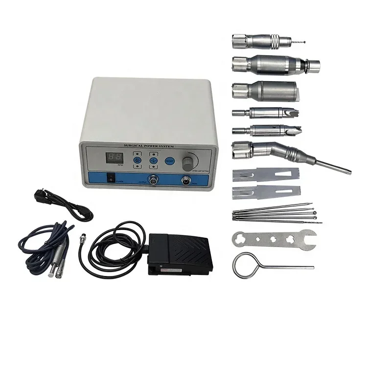 Medical neurosurgery endoscope machine  microsurgery craniotomy power micro electric spine drill with burr bits