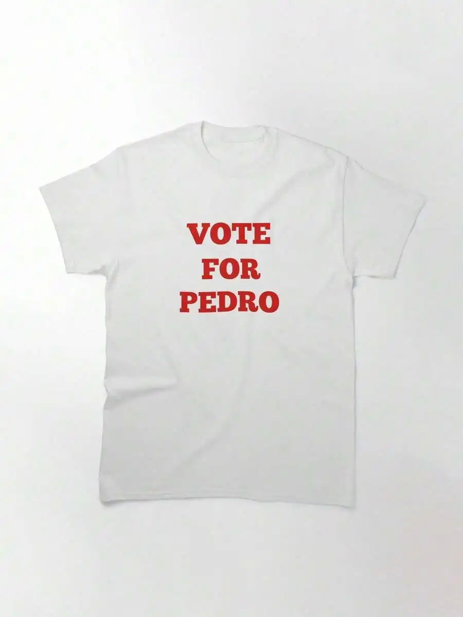 Vote For Pedro Ringer Napoleon Dynamite Women's Cotton Crew Neck T-Shirt, Classic Character Print For Relaxed Street Style Daily Wear