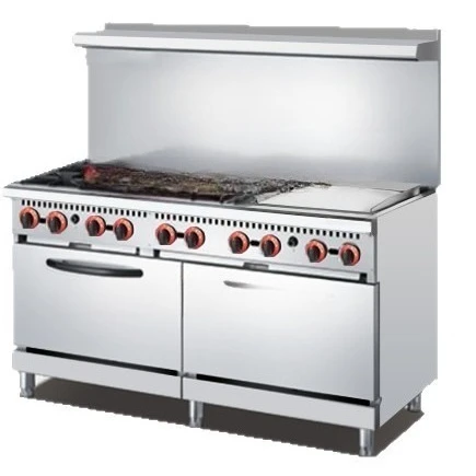 Tuolun Commercial American 10-head with double oven with grill with oven gas six-head four-head pot stove with grill