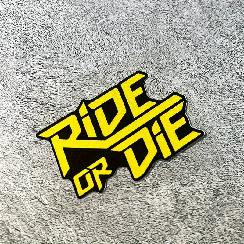 Holographic RIDE OR DIE Biker Text Vinyl Stickers Waterproof Decals For Motorcycle Bike Laptop Helmet Decor view 4