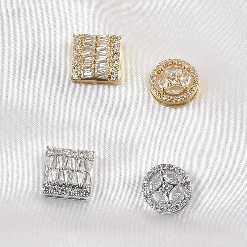 Wysokiej klasy moda metalowa kryształowa broszka z magnesem bez dziurek szpilki hidżab klip luksusowa biżuteria sweter przypinki do kołnierzyka dodatki odzieżowe