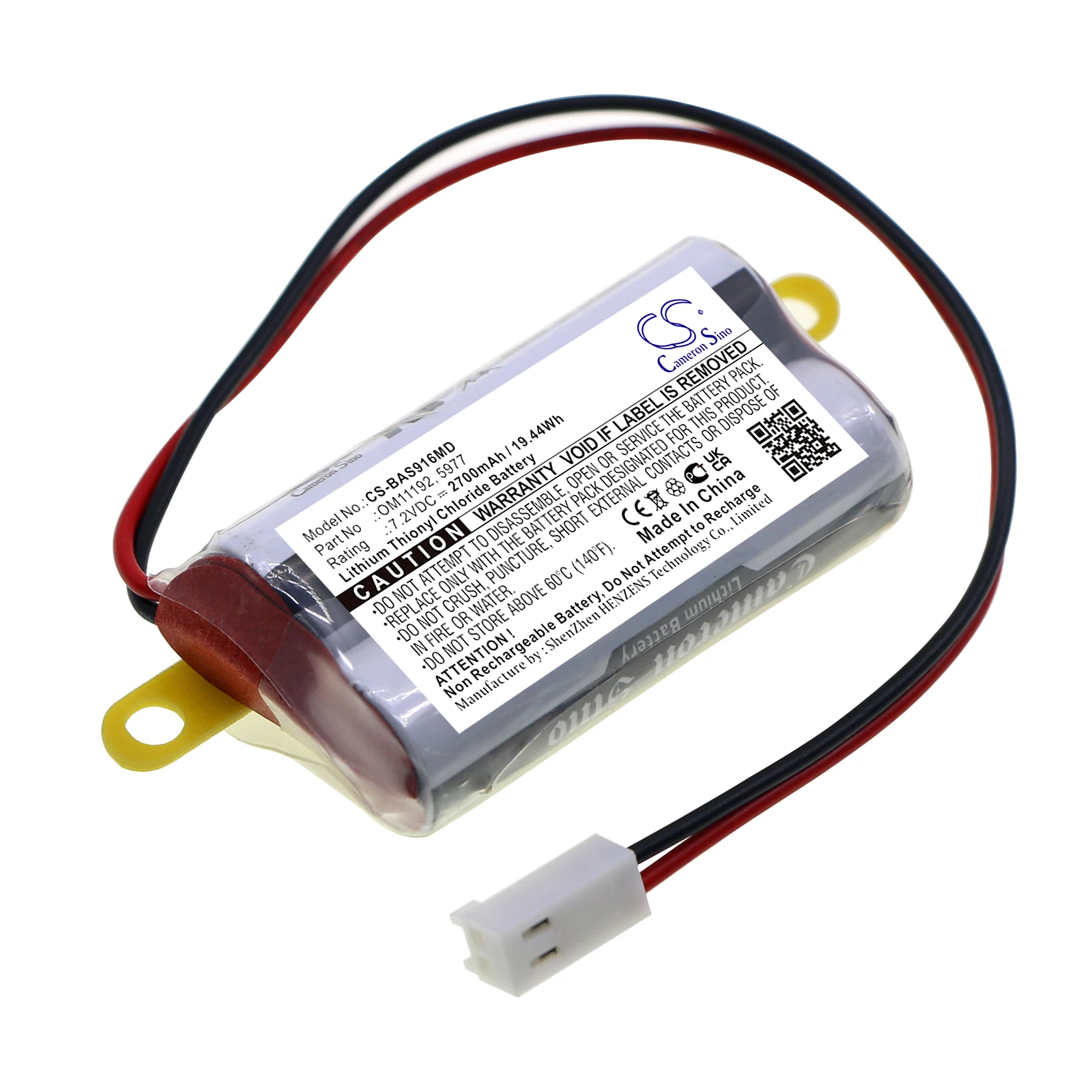 CameronSino OM11192 5977 B11192 Medical 2700mAh/7.2V Battery For Baxter Healthcare Colleague Infusion Pump Memory 2M91617