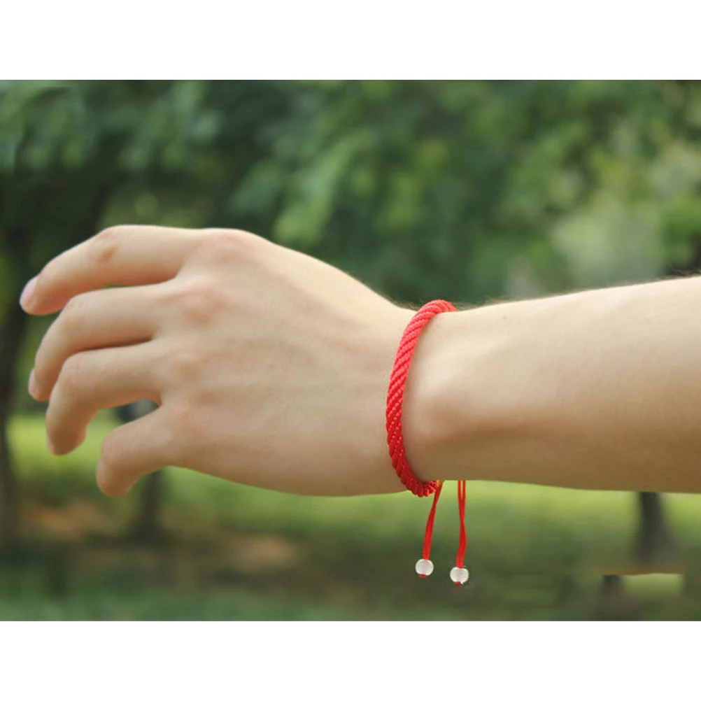 

12Pcs Red Rope Bracelet Premium Durable Creative Weaved Bracelets Fashion Jewelry Gift for Couples Friends Family