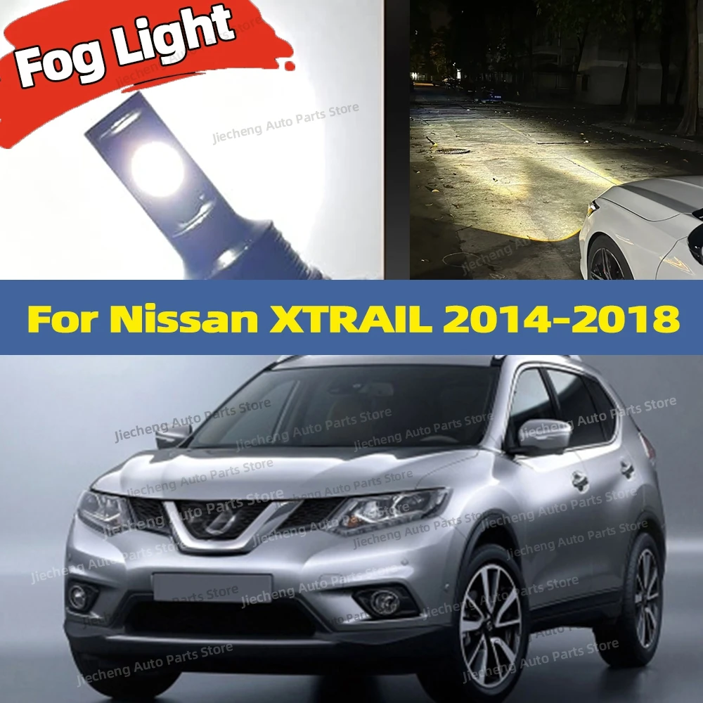

2Pcs 6000K Front Fog Light LED Bulb Accessories Lamp Canbus Plug and Play For Nissan XTRAIL 2014 2015 2016 2017 2018