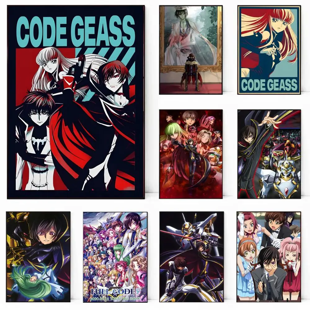 Handsome Character C-Code Geass-MT Anime Poster HD Waterproof poster Art: Aesthetic Wall Decor Home Bar & More