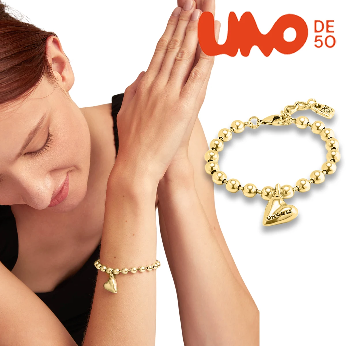 

UNODE50 Bracelet Heart shaped bracelet, European and American luxury handmade gift for girlfriend
