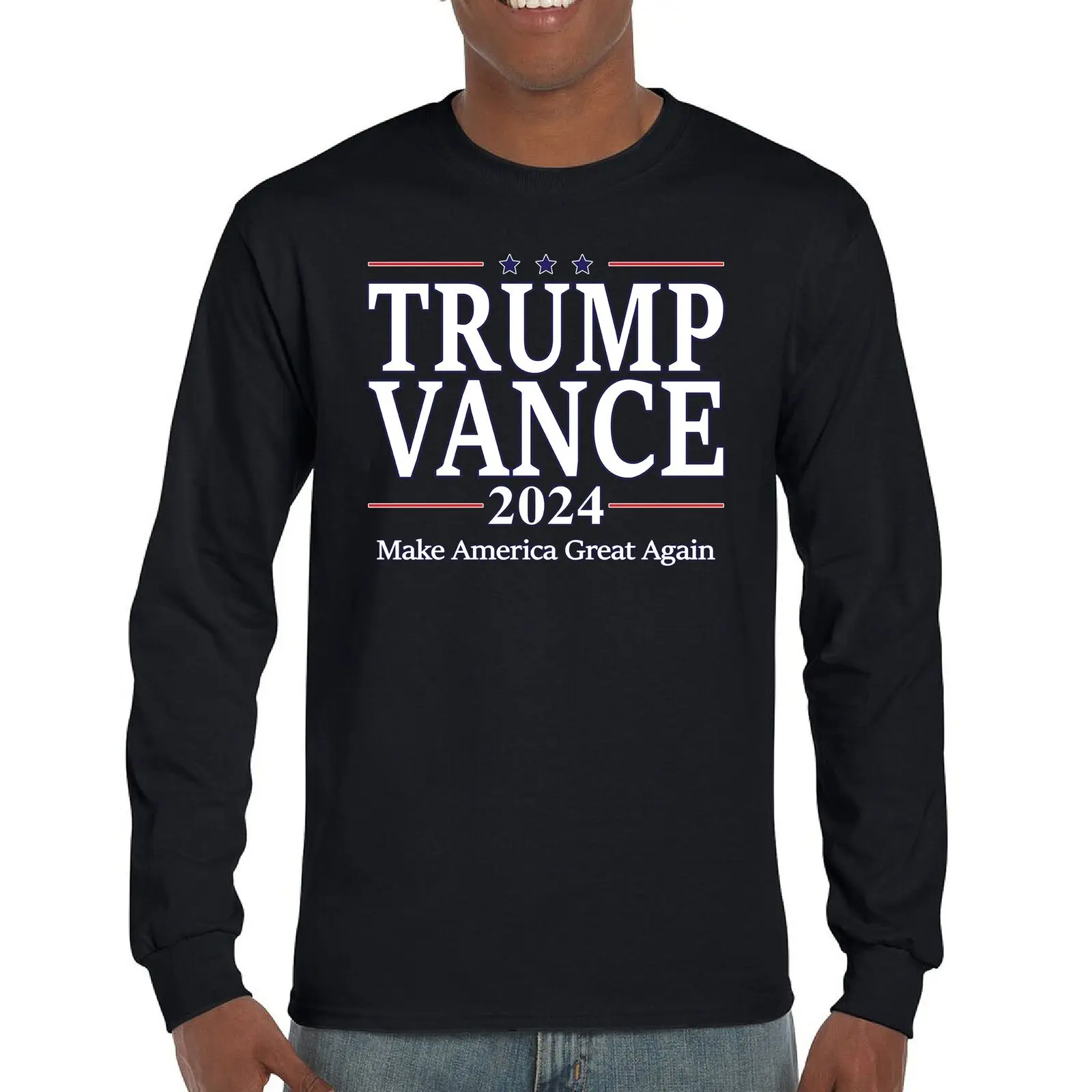 

Trump Vance 2024 MAGA Long Sleeve T-shirt JD VP Make America Great Again FJB