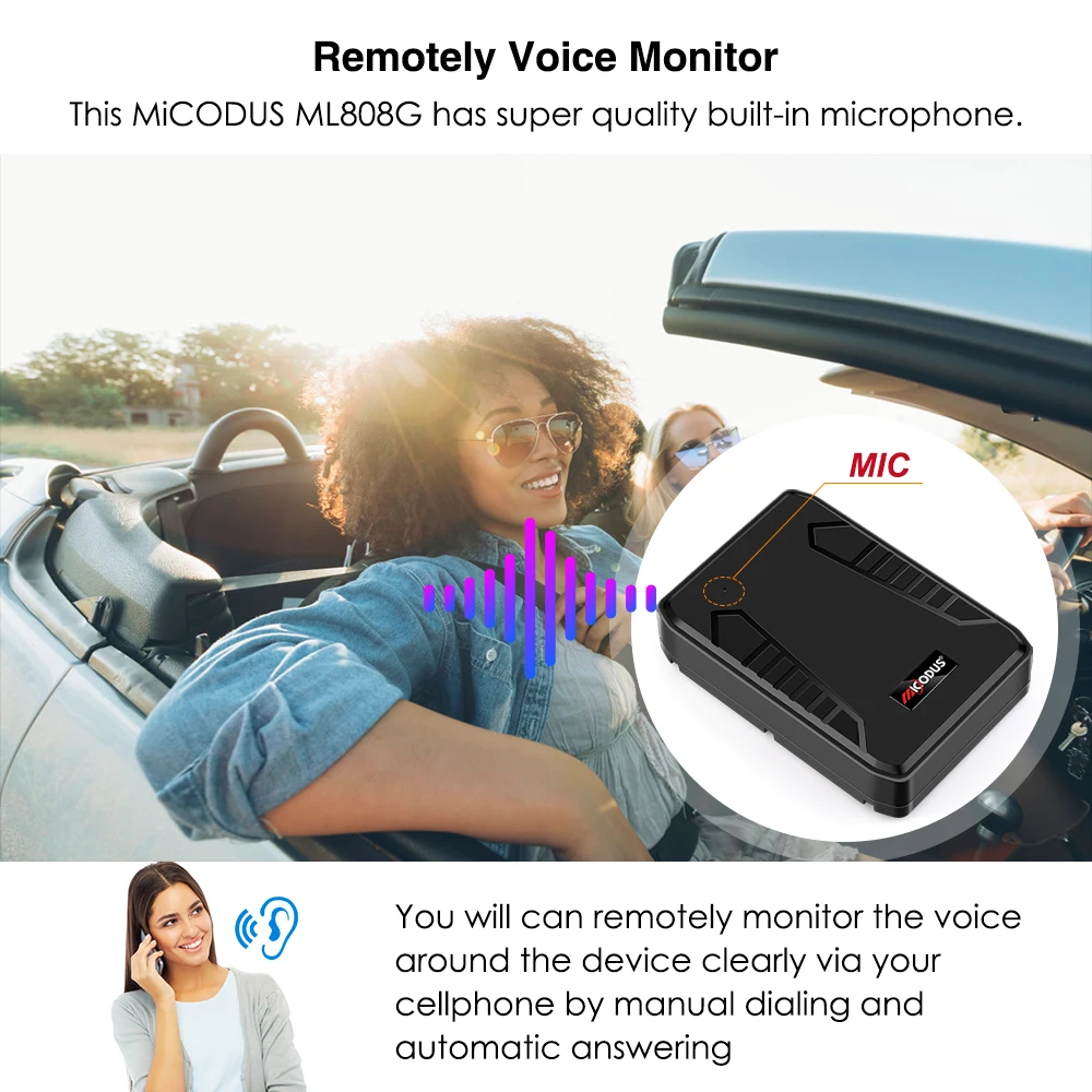 10000mah Magnetic Car GPS Tracking Device MiCODUS ML808G Anti-theft Real Time Wireless Asset Vehicle 4G GPS Tracker Free APP