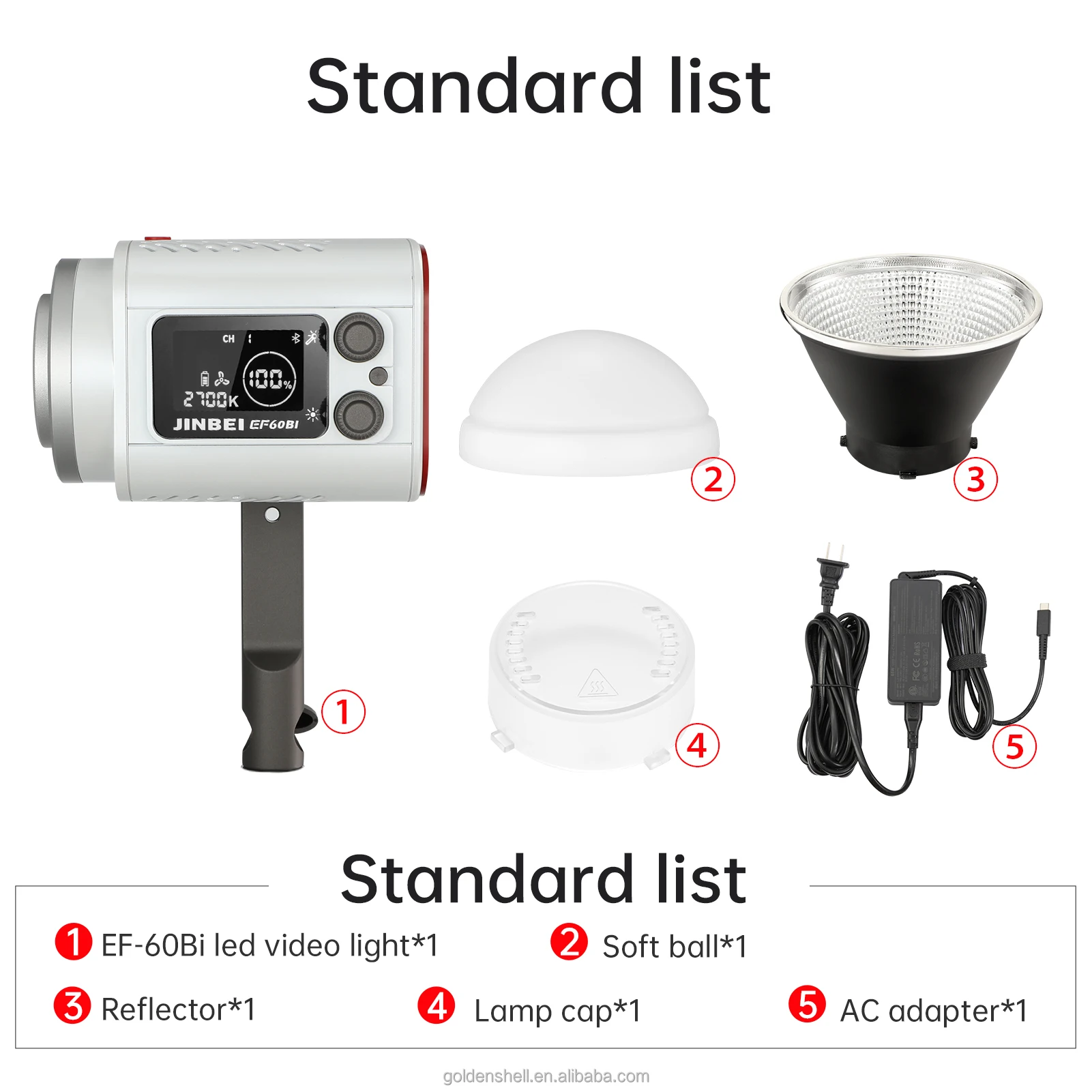 Good Lighting In Photography - Luz LED portátil ultracompacta JINBEI EF-60BI