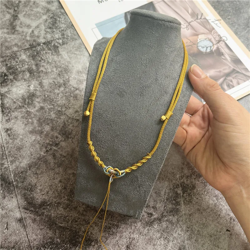 DIY Beads Jewellery Making Handwoven Accessories Adjustable Chain Exquisite Beads for Needlework Necklaces Woman Trend 2024