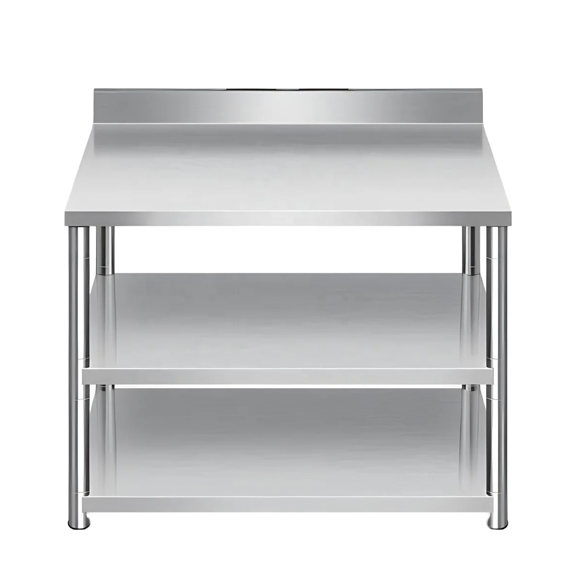 #3-Layers 100*50*80cm Stainless Steel Table Commercial Hotel Home Kitchen Storage Rack Metal Kitchen Islands & Carts