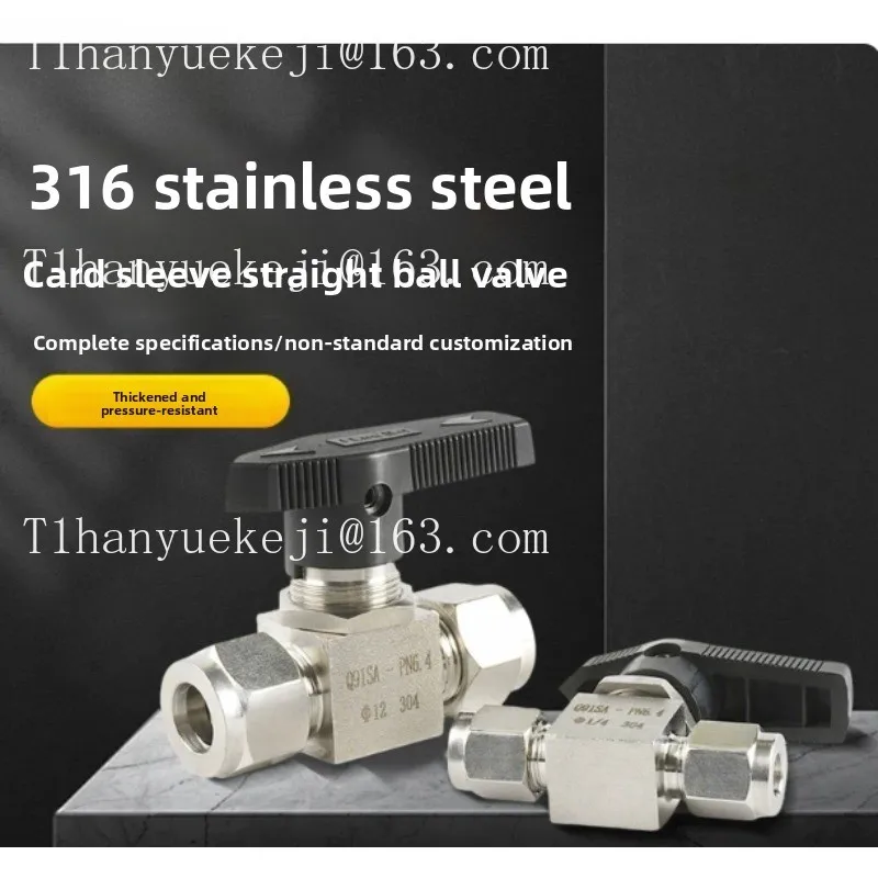 304 316L Stainless Steel Double Ferrule Ball Valve 6mm 8mm 10mm 1/8