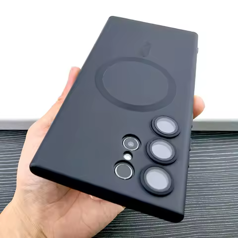 Original Matte Magnetic Magsafe Phone Case For Samsung Galaxy S24 S23 S22 S21 S25 Ultra Plus fe Shockproof Wireless Charge Cover