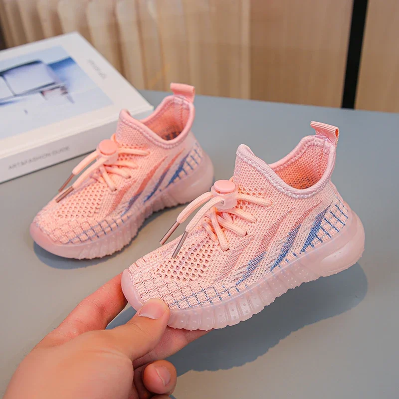 Leichte, lässige Kokosnussschuhe für Kinder, gewebt mit Gummisohlen für Babys, Jungen und Mädchen. Rutschfestes Outdoor-Sport-Mesh Bre