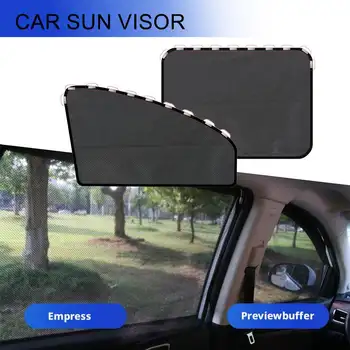 Magnetická clona do auta, sluneční clona s UV ochranou, sluneční clona do auta, boční okno, letní ochranná fólie do auta, síťovaná sluneční clona 8 nejlepší prodej magnetická okenní fólie - №3