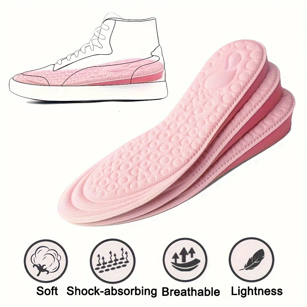 1 Paar höhenvergrößernde Einlegesohlen für Damenschuhe, Innere Sohle, Schuheinlage, Fersenkomfort, EVA, zur Erhöhung der Fußpflege, Einlegesohlen