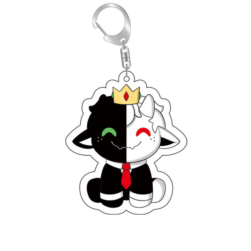 Funny Ranboo Merch Acrylic Keychain Kawaii Dreamwastaken Smp Pendant Keyring Jewelry Cartoon Cute Keychain Wholesale