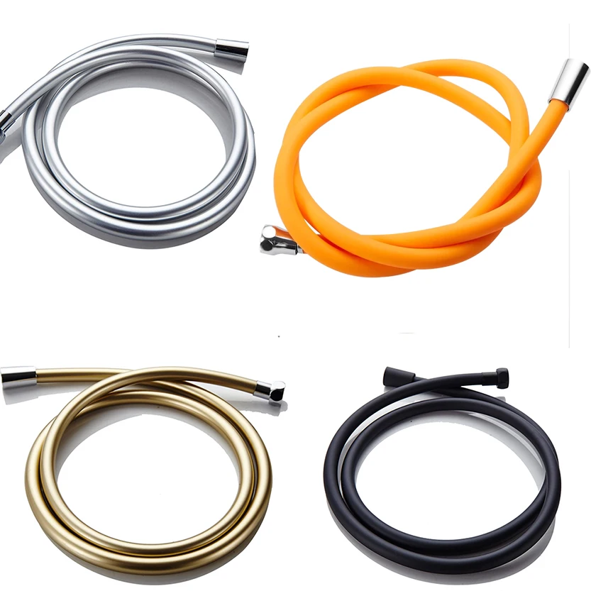 1.5M 2M PVC High Pressure PVC Smooth Shower Hose for Bath Handheld Shower Head Flexible Hose G1/2 Universal Interface