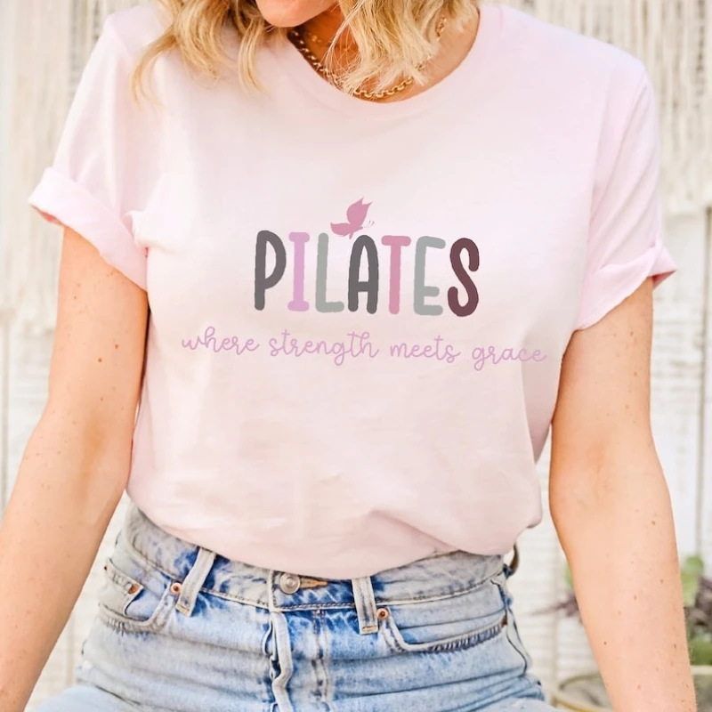 Aesthetic Pilates Motivation Sweatshirt For Yoga Lover Pilates Life Yoga Lovers Plates Teacher Ladies Gifts exercise T-shirt