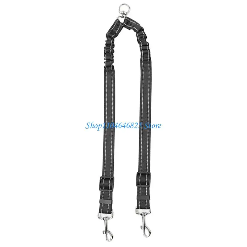 

Double Ended Pet Leads For 2 Dog Tear Resistant Nylon Secure Clip Walking Rope