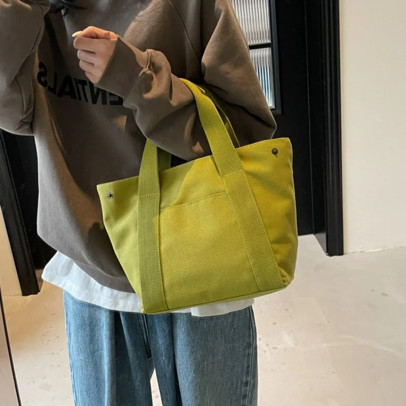 

Fashion Casual Small Tote Bags for Women 2025 Ladies Shopper Bag with Short Handle Fashion Canvas Cotton Linen Fabric Handbag