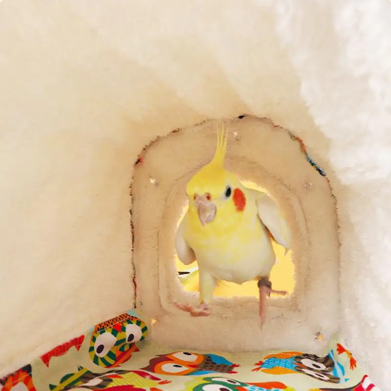 Winter Warm Bird Nest bird cage tiger skin breeding box Parrot Snuggle House Comfortable Sleeping Bed Cotton Bird Cage supplies